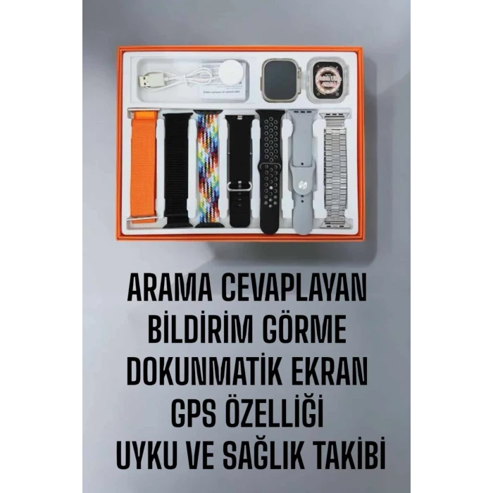 Akıllı Saat 7 Kordonlu Metal,plastik Ve Hasır Kordon Seçeneği