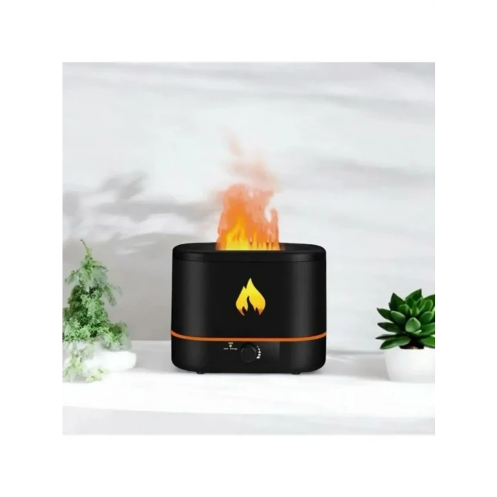 Alev Desenli 2 Lt Su Hazneli Ultrasonik Buhar &amp; Sessiz Çalışma Hava Nemlendirici (4887)