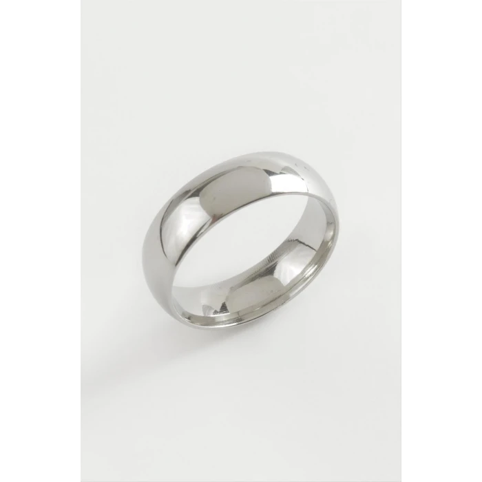 Alyans Lüks Çelik Yüzük 6 mm