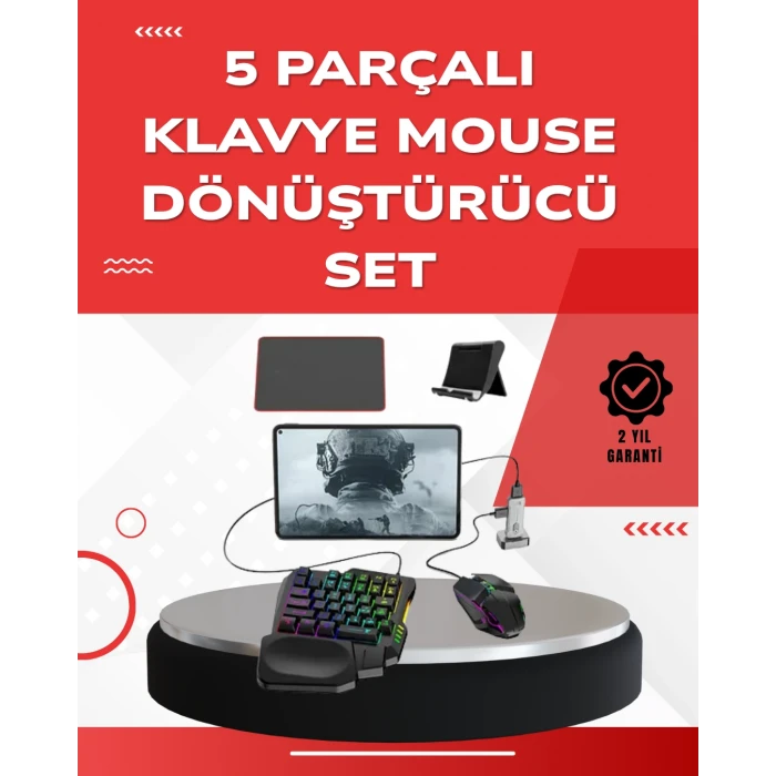 Android Uyumlu Oyun Klavye Mouse Seti | Taşınabilir & Dayanıklı