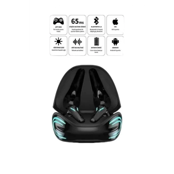 Android ve İOS Uyumlu Bluetooth Kulaklık Gaming Kulaklık Mini