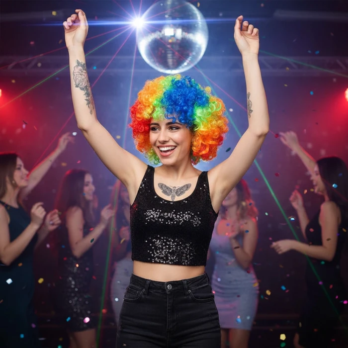 Animasyon Parti Ve Palyaço Peruğu - Renkli