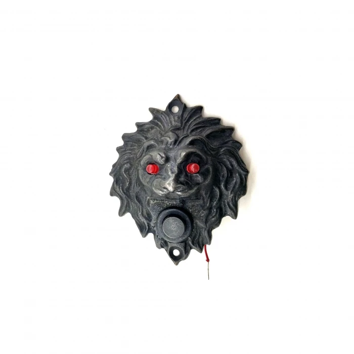 Antika Tarz Dekoratif Pirinç  Kapı Zili - 100x78 Mm, Oksit, Led Işıklı