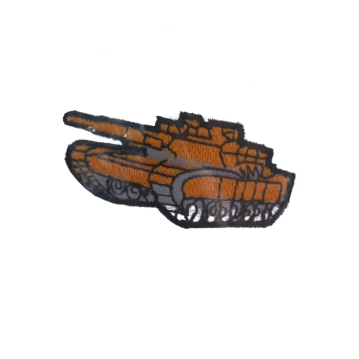Aplike Ütü İle Yapışan Tank Turuncu Arma 4x3 cm