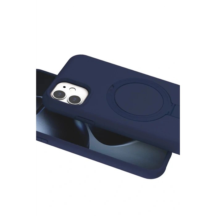 Apple iPhone 11 Regal Magsafe Standlı Kapak - Lacivert