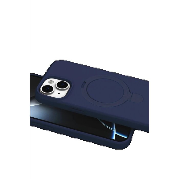 Apple iPhone 14 Regal Magsafe Standlı Kapak - Lacivert