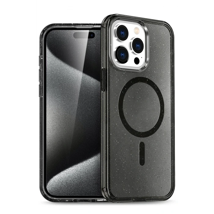 Apple iPhone 15 Pro Max Star Magsafe Kapak - Siyah