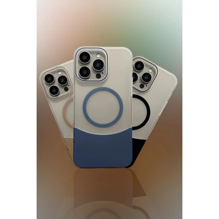 Apple iPhone 15 Pro Max Velar Magsafe Kapak - Lacivert