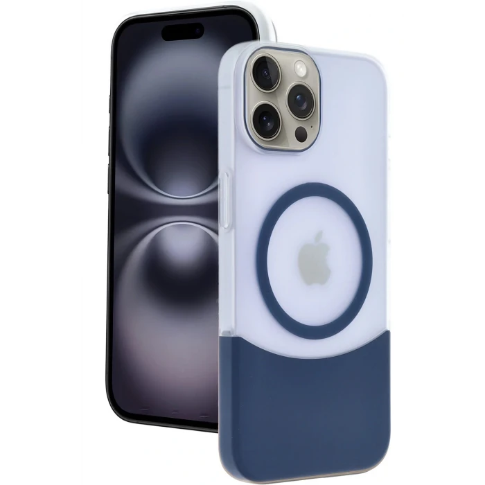 Apple iPhone 15 Pro Max Velar Magsafe Kapak - Lacivert