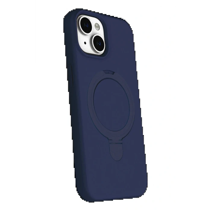 Apple iPhone 15 Regal Magsafe Standlı Kapak - Lacivert