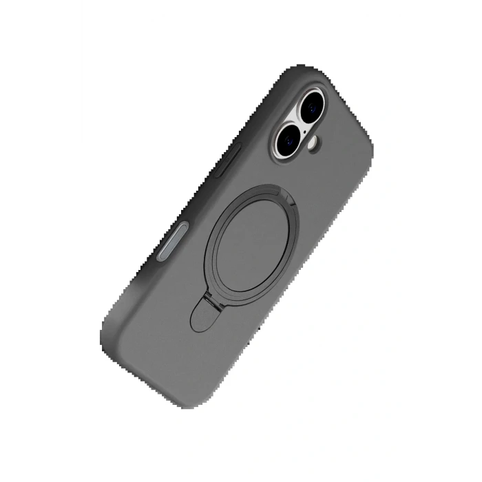Apple iPhone 16 Regal Magsafe Standlı Kapak - Titan Gri