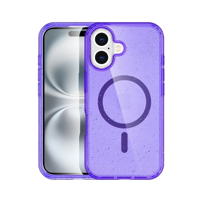 Apple iPhone 16 Star Magsafe Kapak - Mor