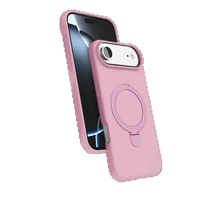 Apple iPhone 17 Air Regal Magsafe Standlı Kapak - Açık Pembe