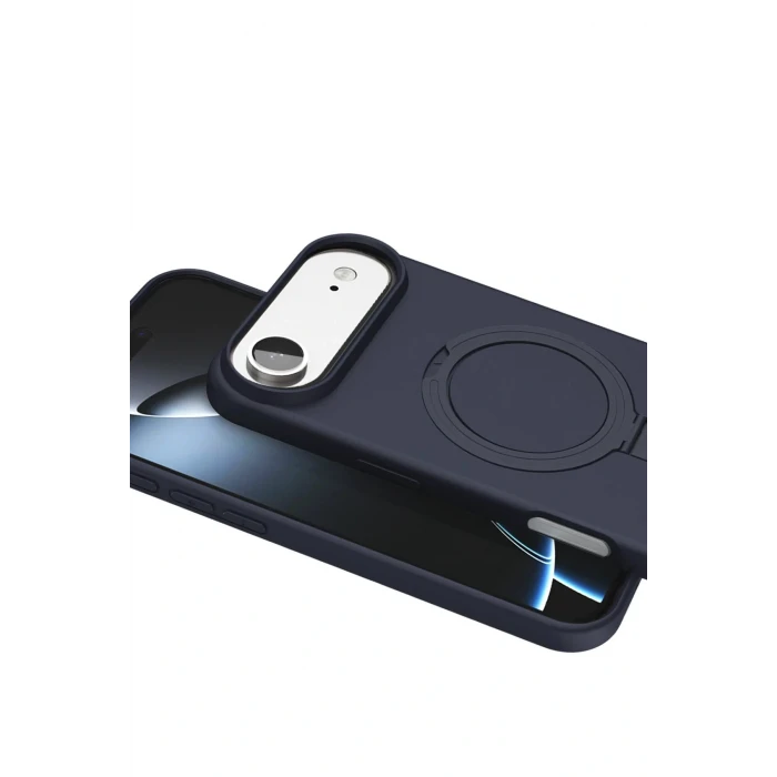 Apple iPhone 17 Air Regal Magsafe Standlı Kapak - Lacivert