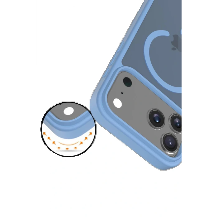 Apple iPhone 17 Pro Max Jota Magsafe Kapak - Açık Mavi