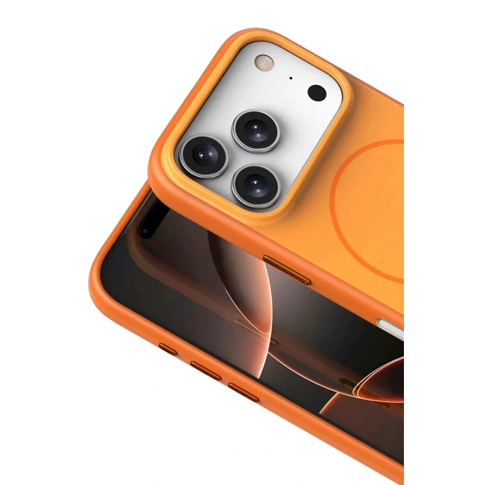 Apple iPhone 17 Pro Max Neva Magsafe Kapak - Turuncu