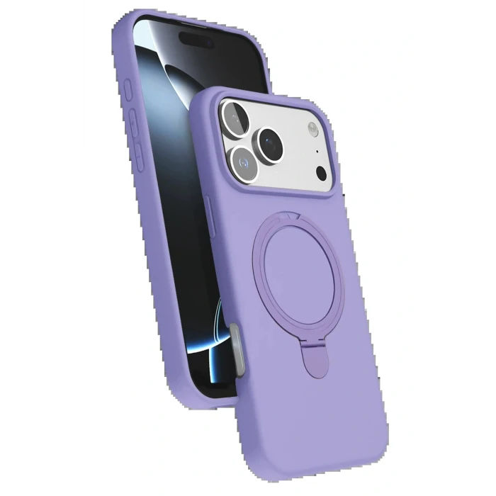 Apple iPhone 17 Pro Max Regal Magsafe Standlı Kapak - Lila