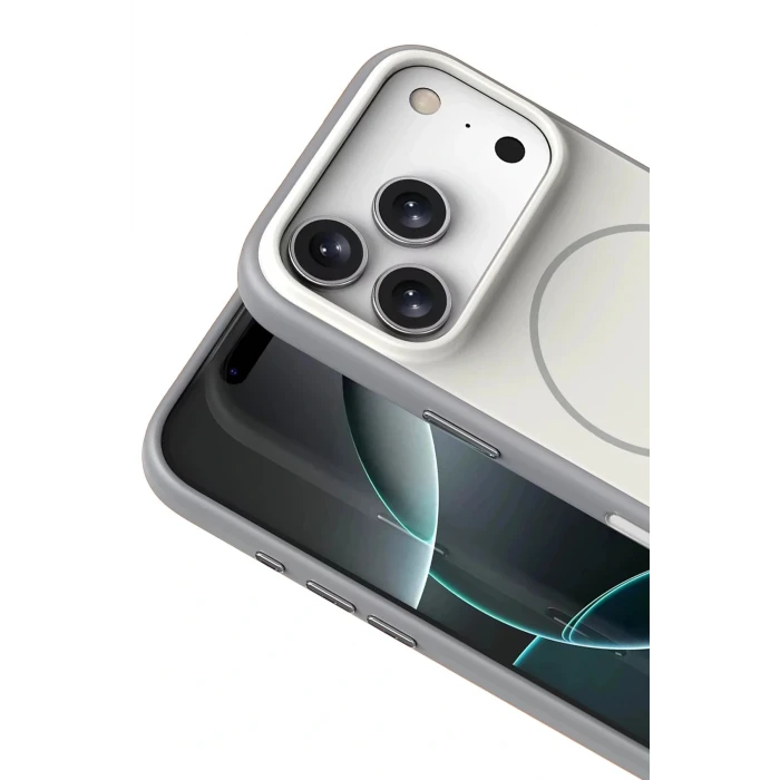 Apple iPhone 17 Pro Neva Magsafe Kapak - Gri