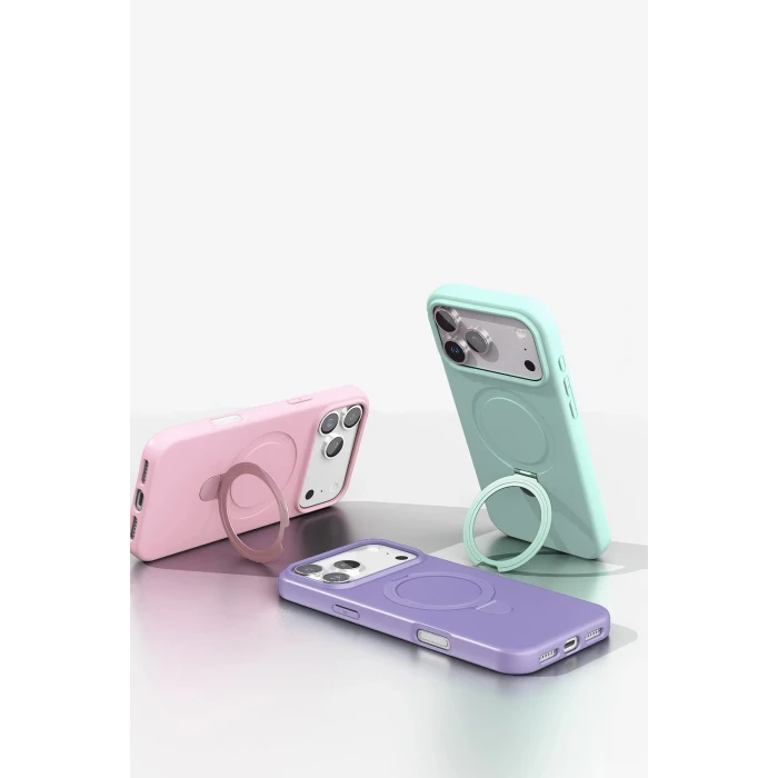 Apple iPhone 17 Pro Regal Magsafe Standlı Kapak - Lacivert