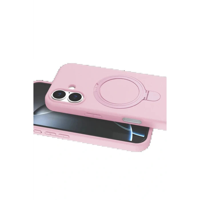 Apple iPhone 17 Regal Magsafe Standlı Kapak - Açık Pembe