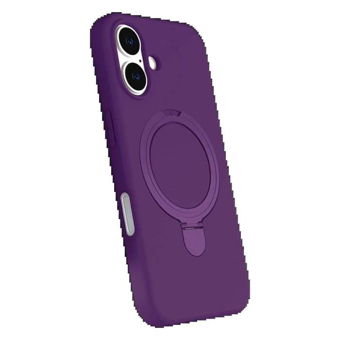 Apple iPhone 17 Regal Magsafe Standlı Kapak - Derin Mor