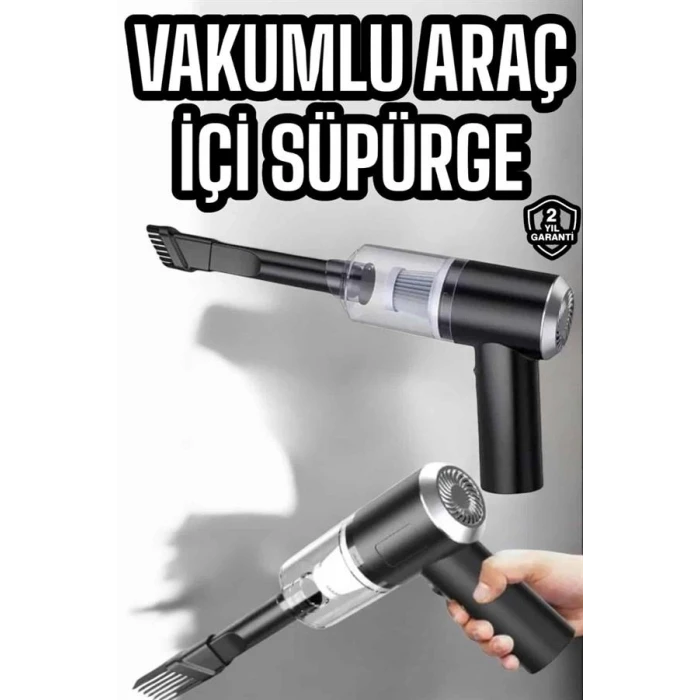 Araç İçi Süpürge Filtreli Şarjlı Süpürge Vakumlu Yıkanabilir