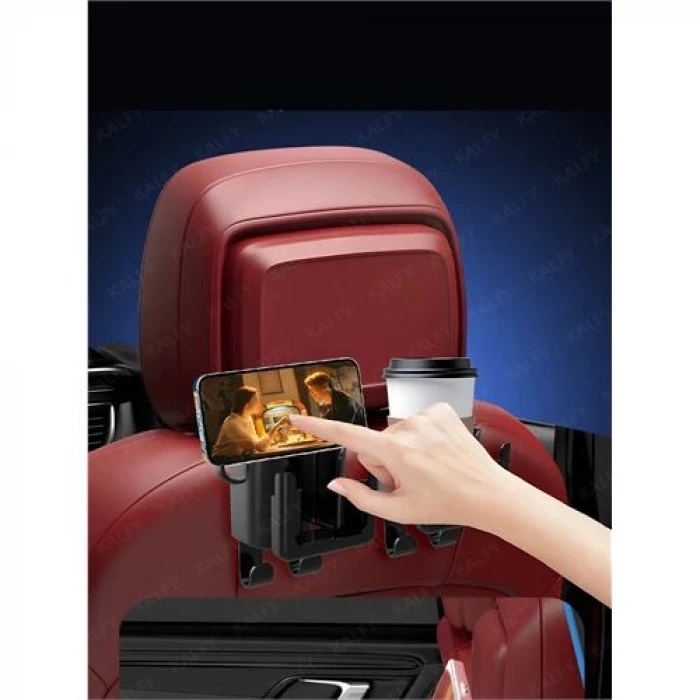 Araç Koltuk Arkası Organizer Bardak Telefon Tutucu