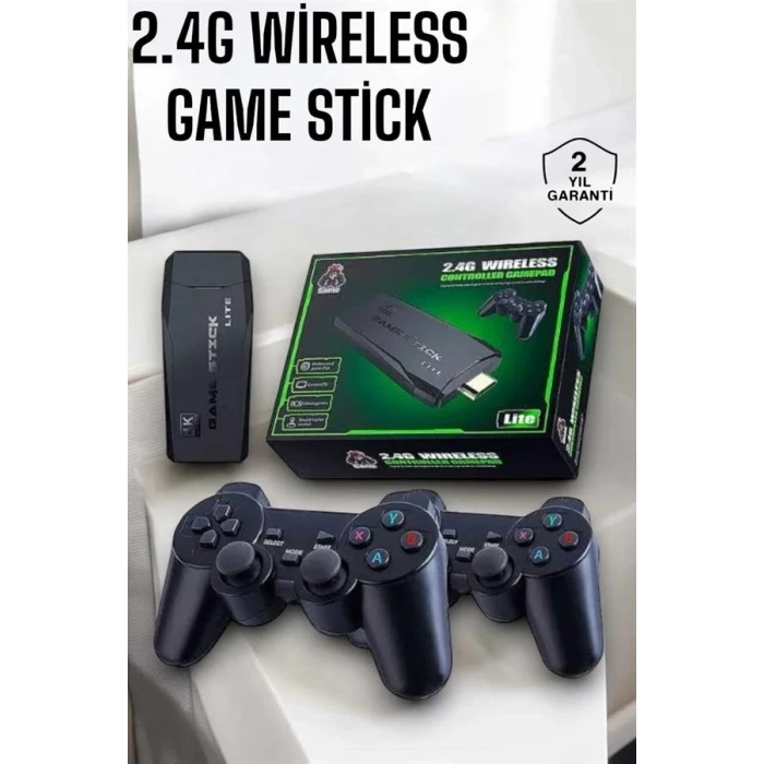 Atari Oyun Konsolu 2000 Oyunlu Game Stick 2.4g Wireless