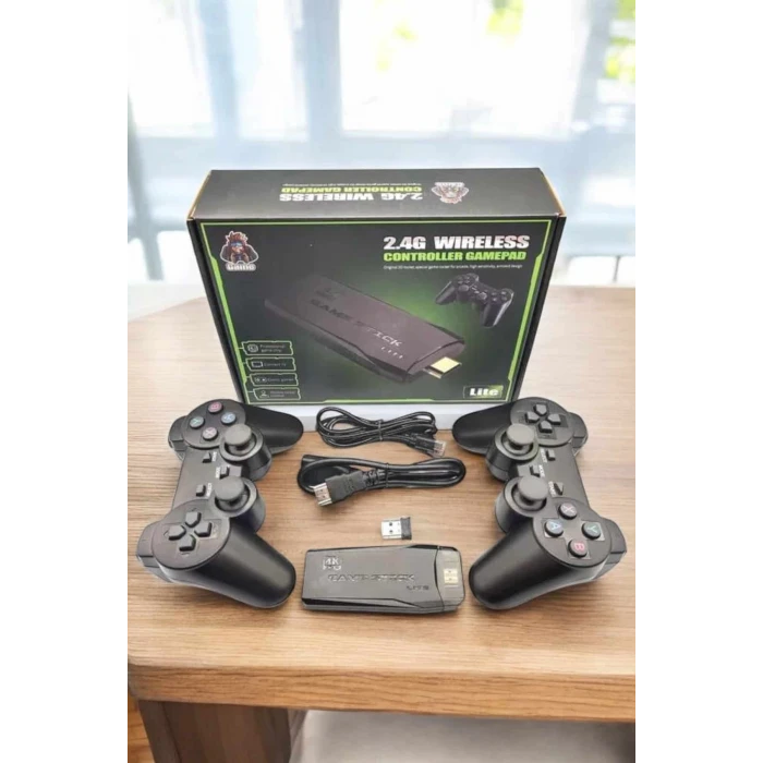 Atari Oyun Konsolu 2000 Oyunlu Game Stick 2.4G Wireless
