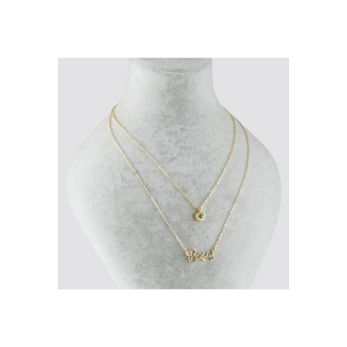 Atatürk Figürlü İkili Kolye