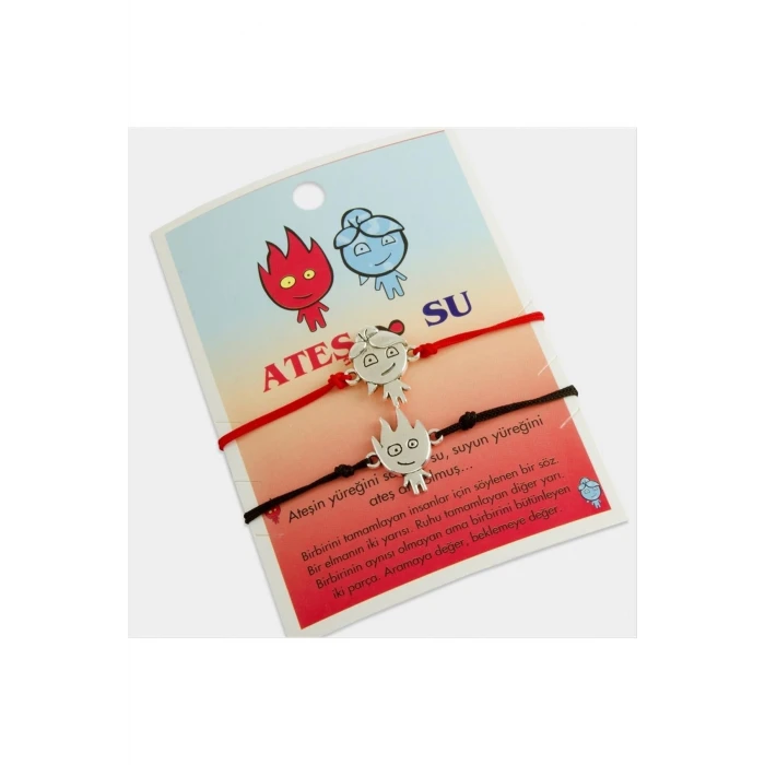 Ateş ve Su 2li İp Bileklik