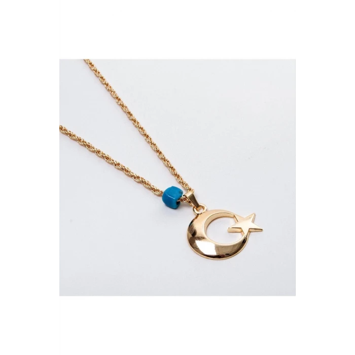 Ay Yıldız Figürlü Kolye