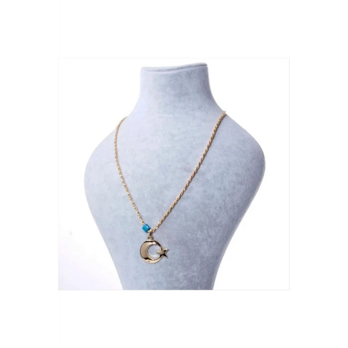 Ay Yıldız Figürlü Kolye