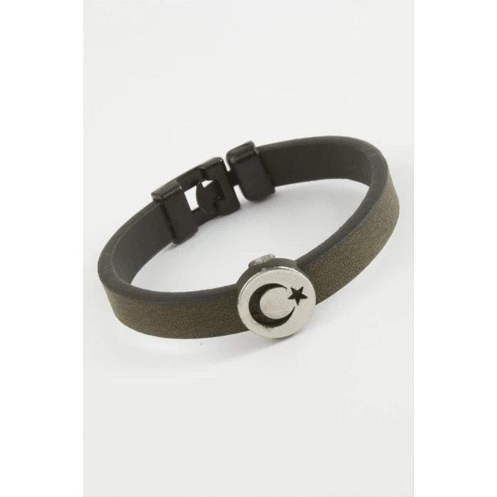 Ay Yıldız Kaliteli Suni Deri Bileklik