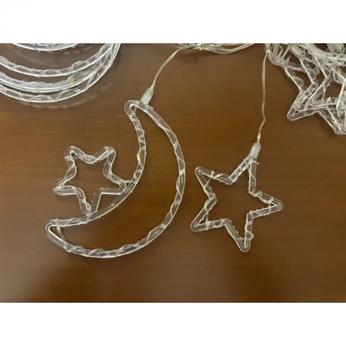 Ay Yıldız Perde Led 10 Saçaklı