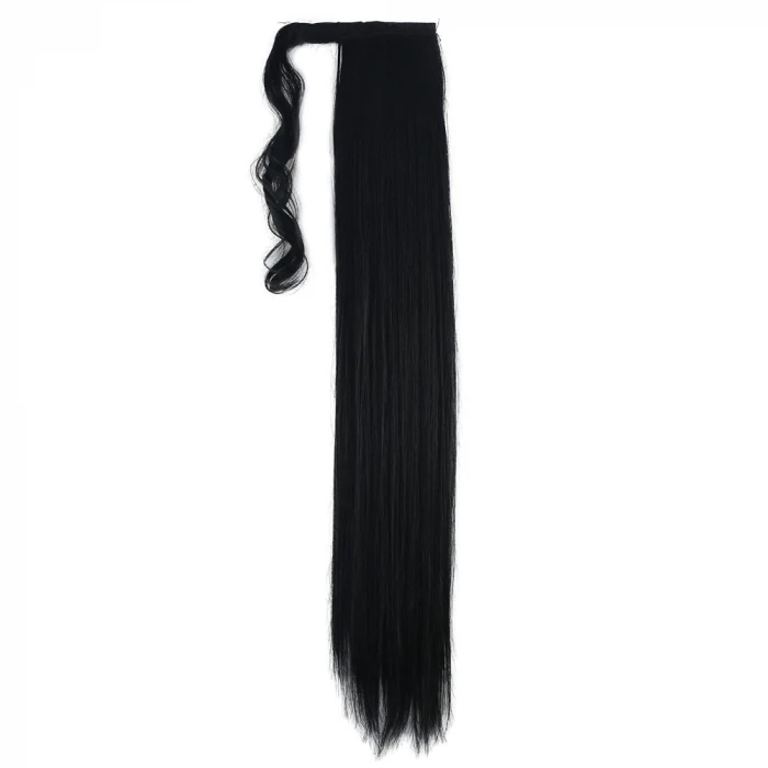 Bağlamalı Düz At Kuyruğu - Siyah