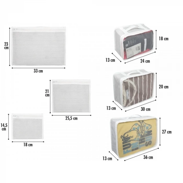 Bavul İçi Organizer Seti  Yatak Odası Organizer Set  Makyaj Organizer Mini Hurçlar (6 Parça)