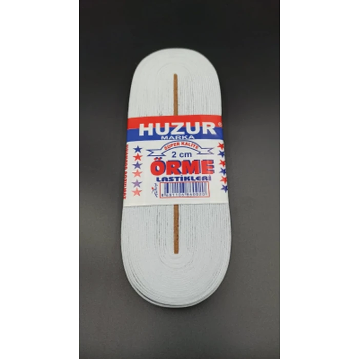 Beyaz - 2cm Paça Lastik Yassı Geniş 10mt