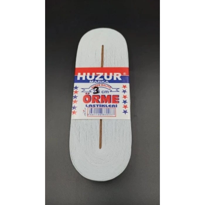 BEYAZ - 3CM PAÇA LASTİK YASSI GENİŞ 10MT. (4887)