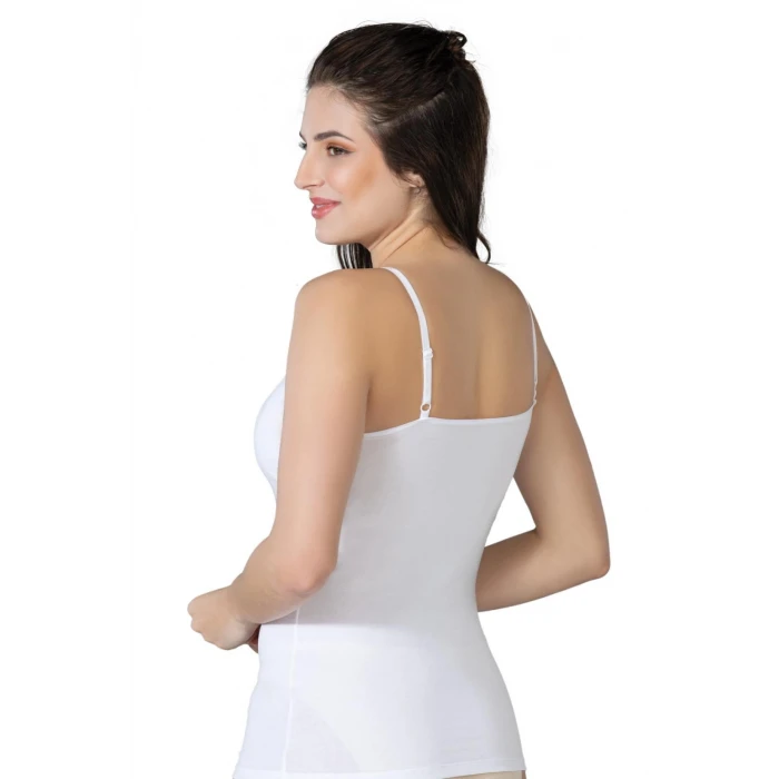 BEYAZ   1412 Modal Cotton Kaplı Atlet