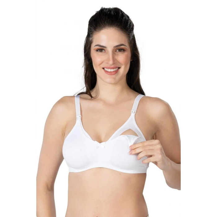 BEYAZ   1421 Modal Cotton Emzirme Sütyen