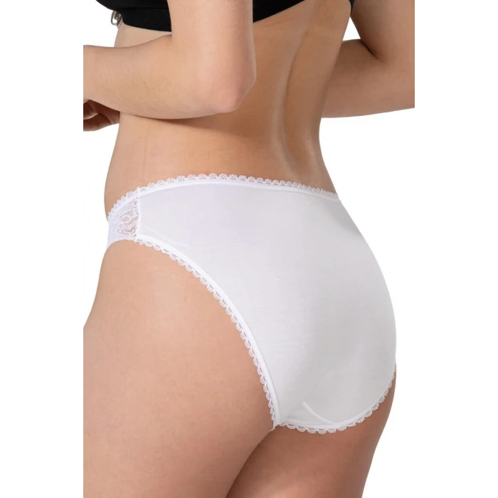 BEYAZ   1444 Modal Cotton Dantelli Külot