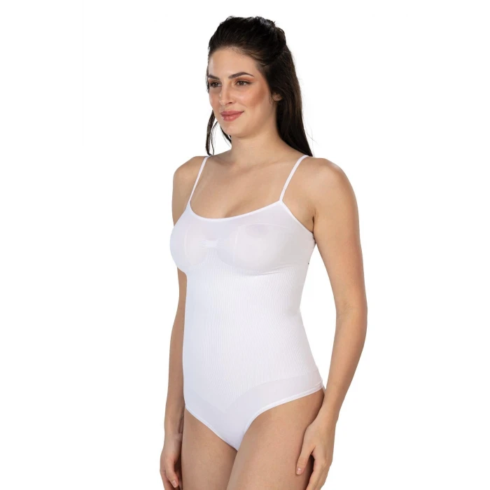 BEYAZ   1927 İp Askıllı Ripli String Body