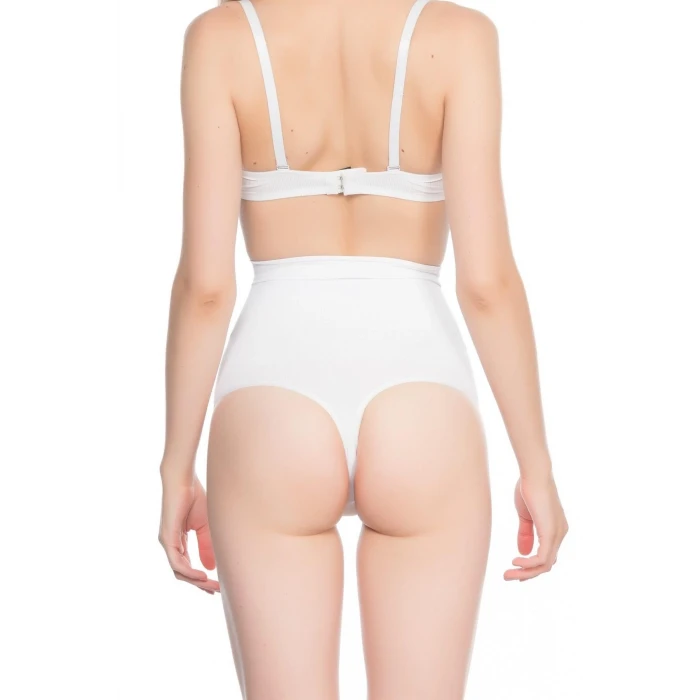 BEYAZ   2054 Masajlı String Korse