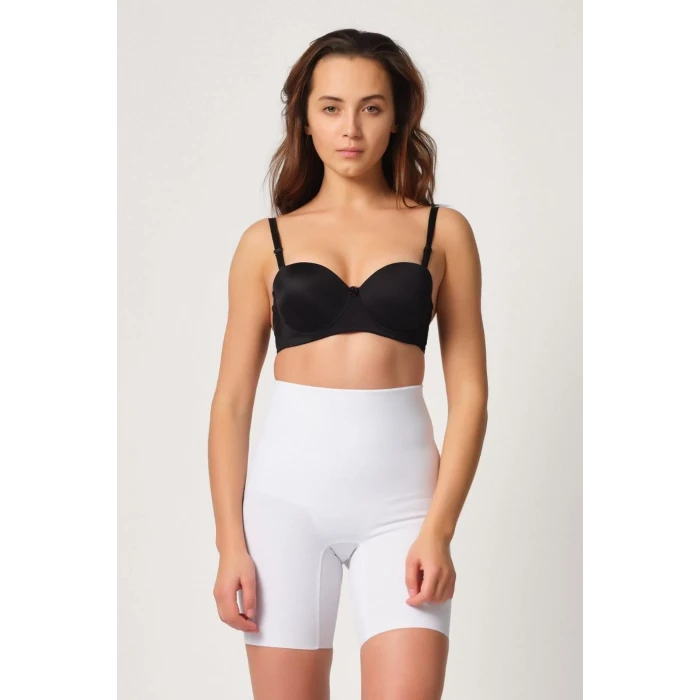 BEYAZ   2816 Yüksek Bel Boxer Lazer Korse