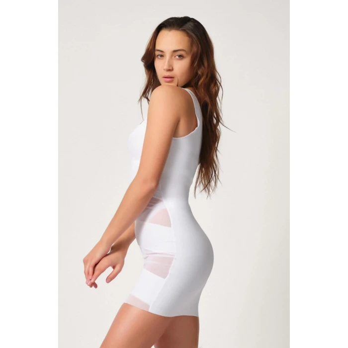 BEYAZ   2934 Toparlayıcı Elbise Lazer Korse