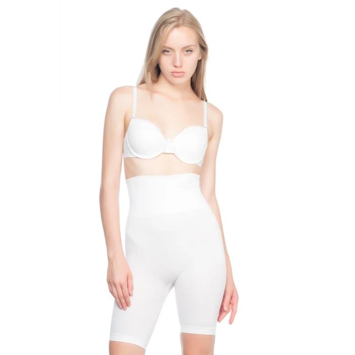 BEYAZ   3200 Pantolon Altı Soft Double Boxer Korse