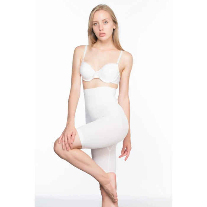 BEYAZ   3200 Pantolon Altı Soft Double Boxer Korse