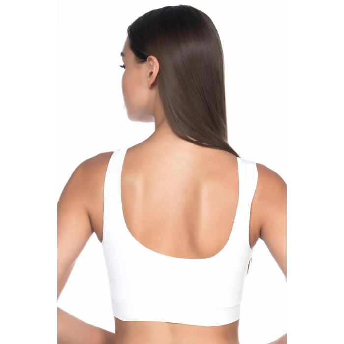 BEYAZ   4021 Pedli Kalın Askılı Büstiyer