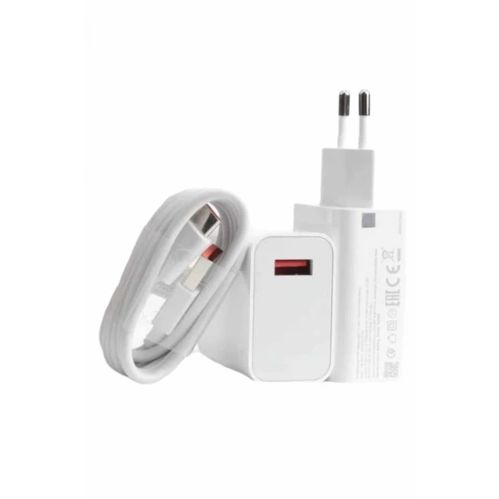 Beyaz Ultra Plus Hızlı Şarj Seti Şarj Adaptörü ve Kablosu 67W